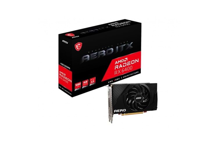 MSI 4GB RX6400 AERO ITX GDDR6 64bit PCIE 4.0