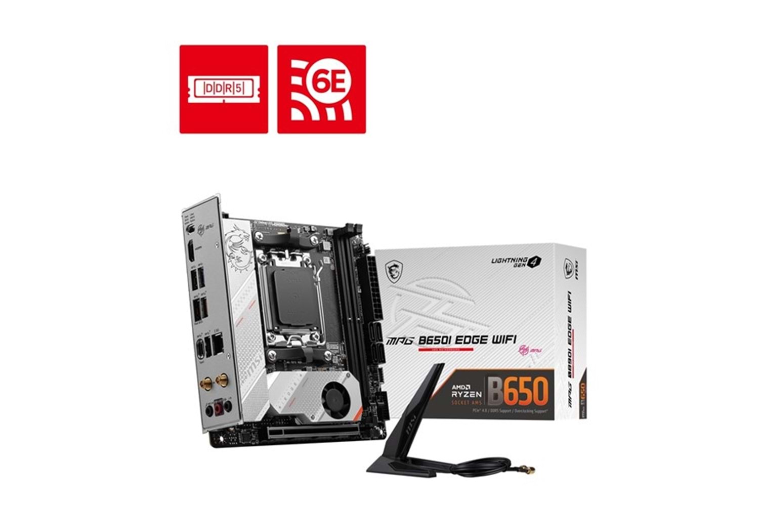 MSI MPG B650I EDGE WIFI-6E DDR5 HDMI-DP PCIE 4.0 AM5 mITX