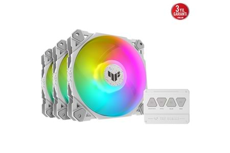 Asus Tuf Tf120 Soğutucu Kasa Radyatör Fanı Beyaz Adreslenebilir Argb 120Mm 3 In 1