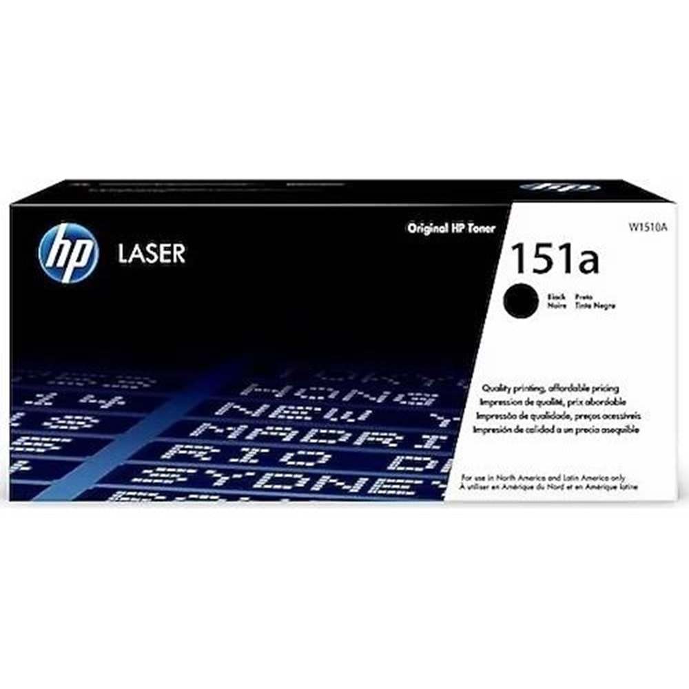 HP W1510a (151A) Siyah Laserjet Toner