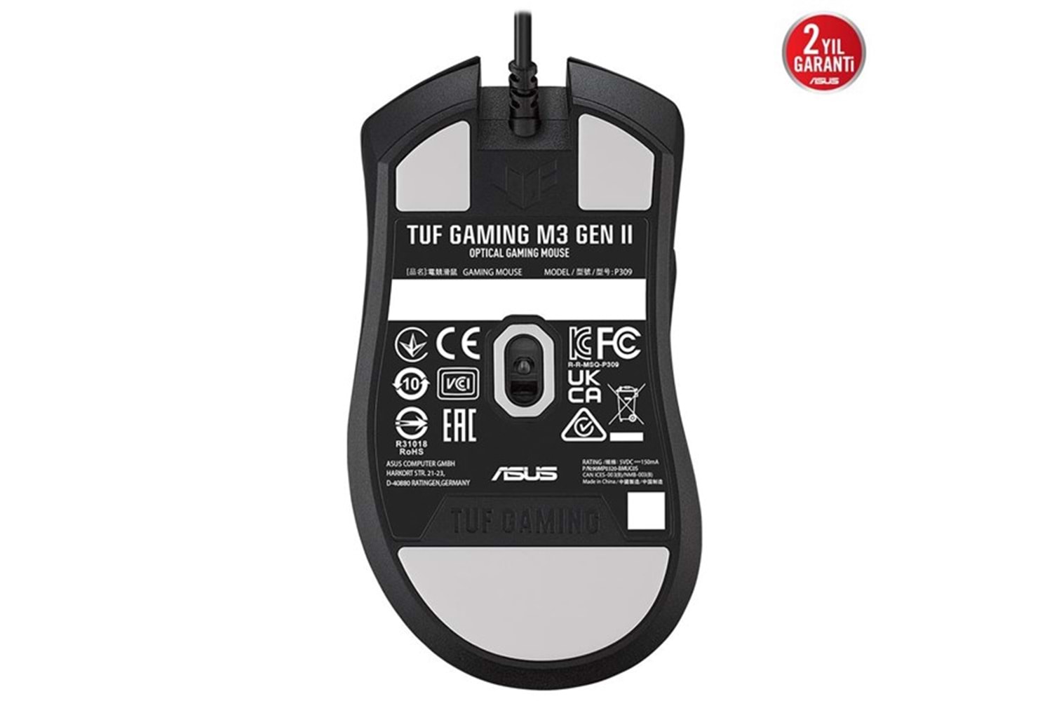 ASUS TUF Gaming M3 Gen II Aura Sync Rgb 8000 Dpı Sensor 60 Milyon Tıklama Ömrü 59 Gram Hafıf Tasarım Oyuncu Mouse