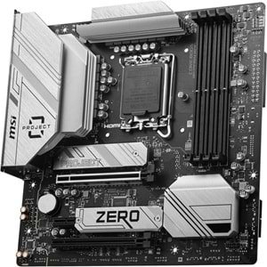 MSI B760M PROJECT ZERO WIFI-6E DDR5 HDMI-DP PCIE 4.0 1700P MATX