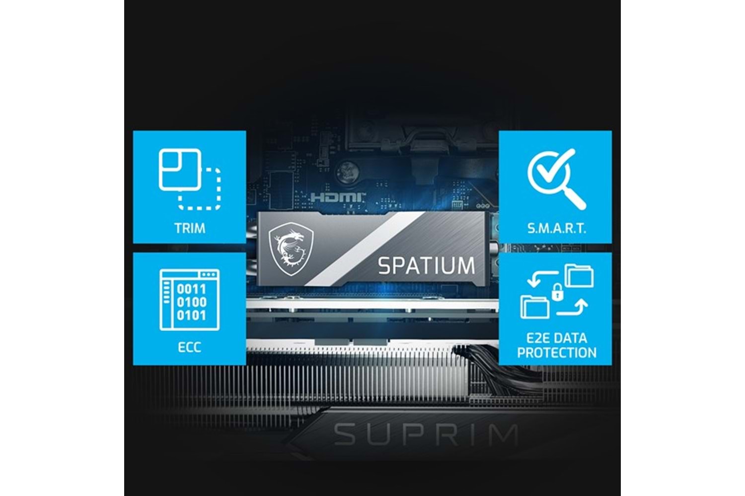 MSI SSD SPATIUM M580 PCIE 5.0 NVME M.2 2TB FROZR