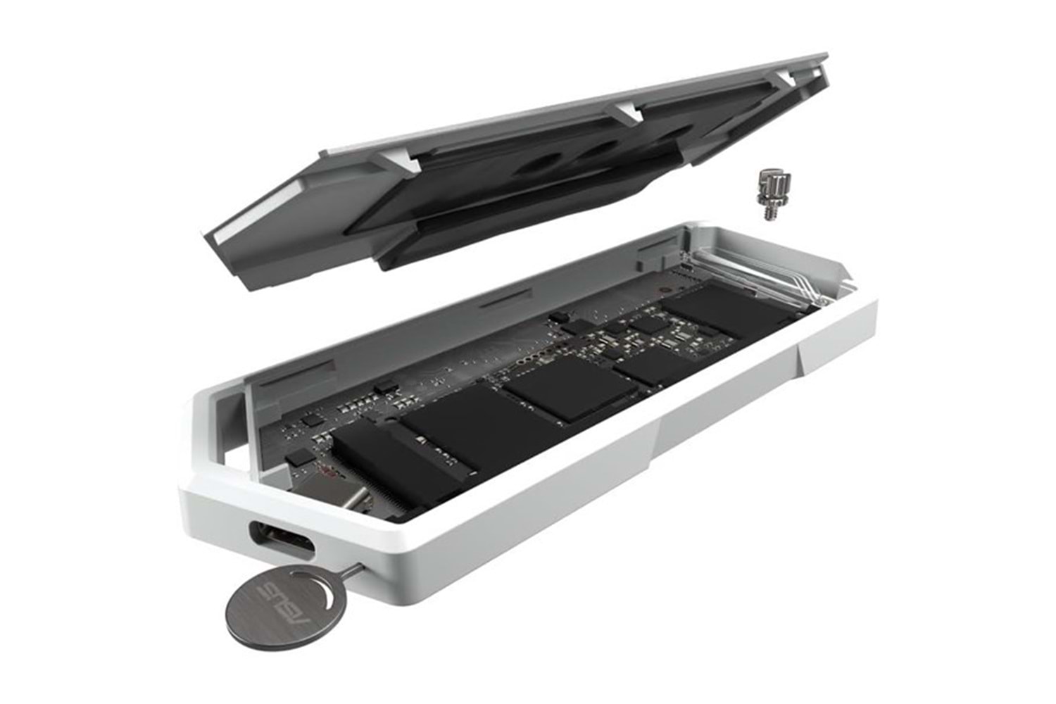 ASUS ROG STRIX ARION M2 NVME DİSK KUTUSU BEYAZ