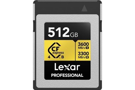 LEXAR 512GB PROFESSIONAL GOLD LCXEXP4512G- RNENG CFEXPRESS 4.0 TYPE-B KART