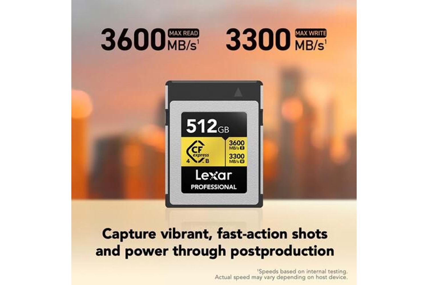 LEXAR 512GB PROFESSIONAL GOLD LCXEXP4512G- RNENG CFEXPRESS 4.0 TYPE-B KART