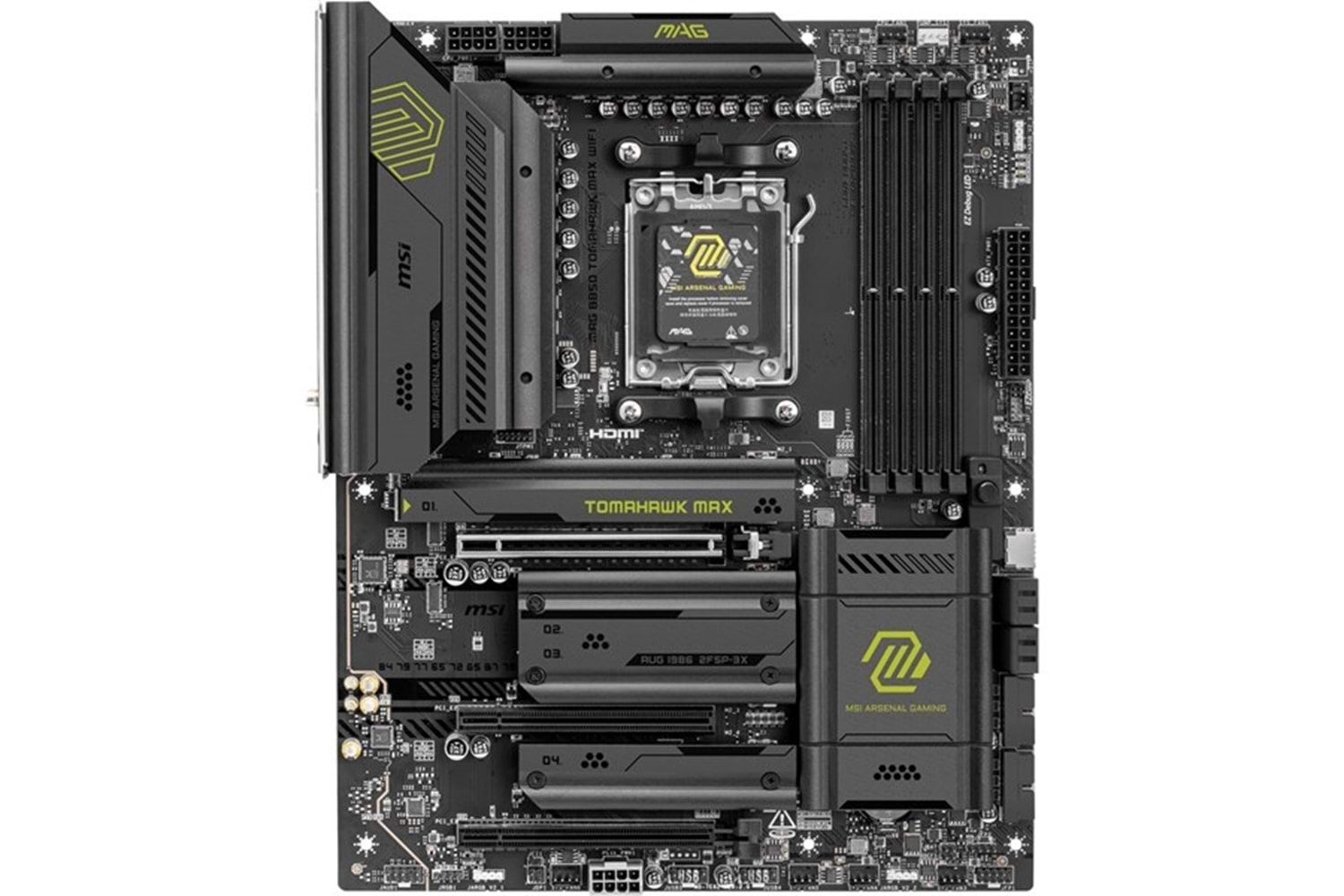 MSI MAG B850 TOMAHAWK MAX WIFI7 DDR5 HDMI-DP PCIE 5.0 AM5 ATX