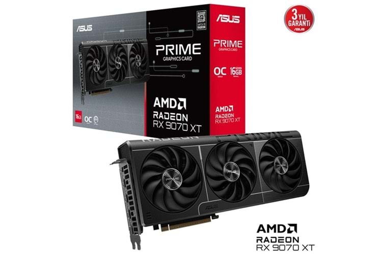 ASUS 16GB PRIME RX9070XT GDDR6 256bit HDMI-DP PCIE 5.0