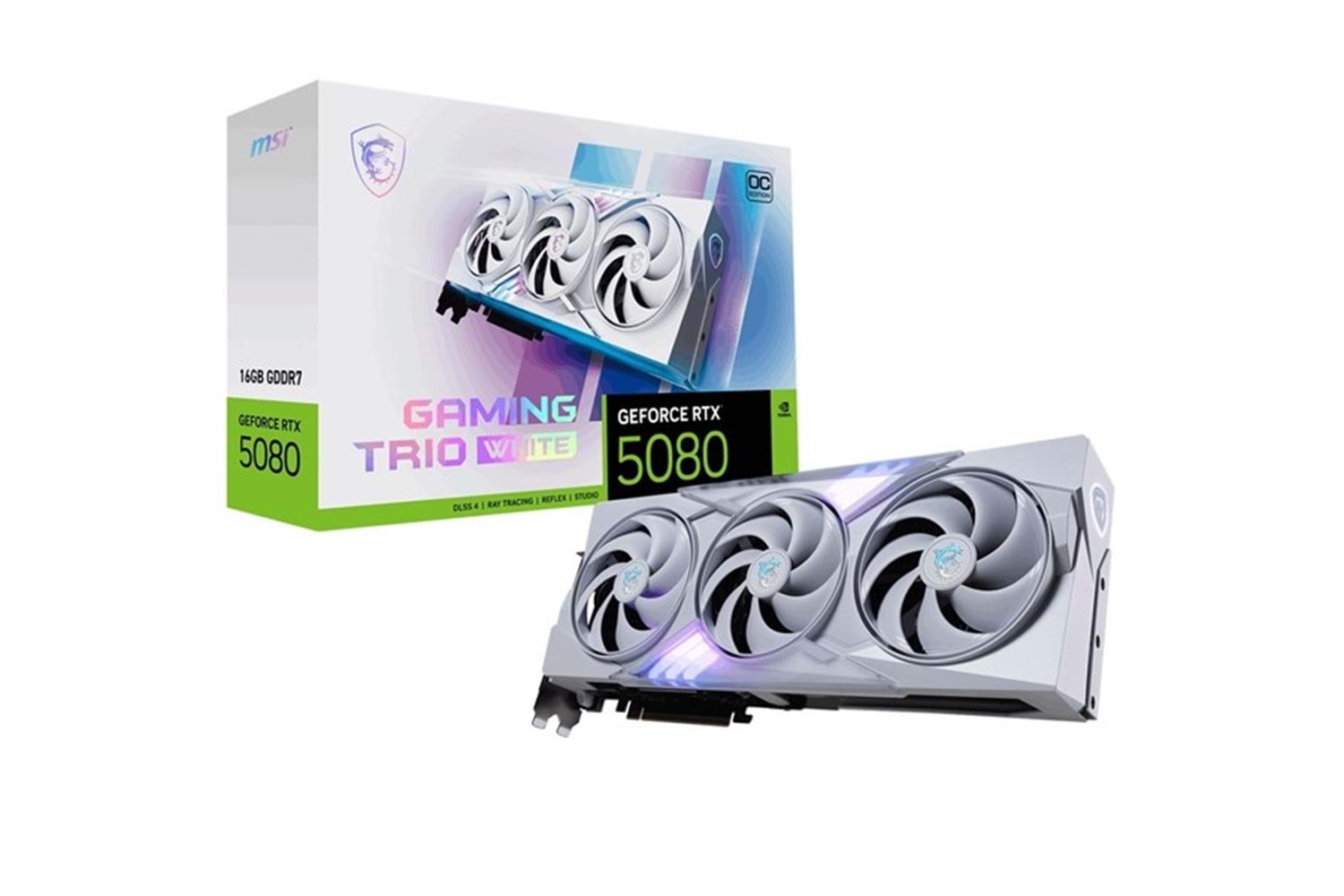 MSI 16GB RTX5080 GAMING TRIO OC WHITE GDDR7 256bit HDMI-DP PCIE 5.0