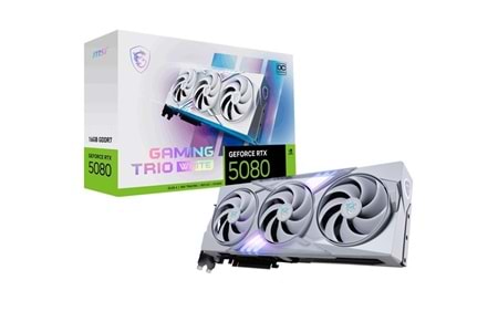 MSI 16GB RTX5080 GAMING TRIO OC WHITE GDDR7 256bit HDMI-DP PCIE 5.0