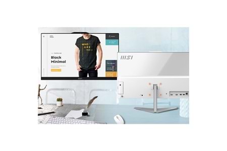 Msı Modern Am242 12M-1692Xtr 23.8 Fhd 16:9 (1920X1080) I5-1235U 16Gb Ddr4 512Gb Ssd Fdos Beyaz Aıo Pc