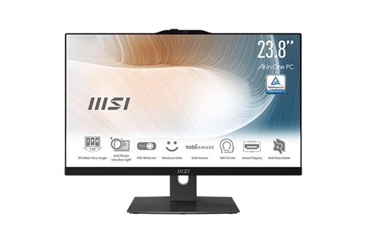 Msı Modern Am242p 12M-1694Tr 23.8 Fhd 16:9 (1920X1080) I5-1235U 8Gb Ddr4 512Gb Ssd W11h Sıyah Aıo Pc