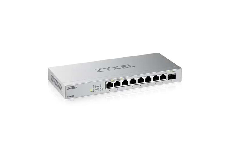 ZYXEL 8port XMG-108 2.5 Gigabit-1-SFP 10GbE Yönetilemez Switch Metal