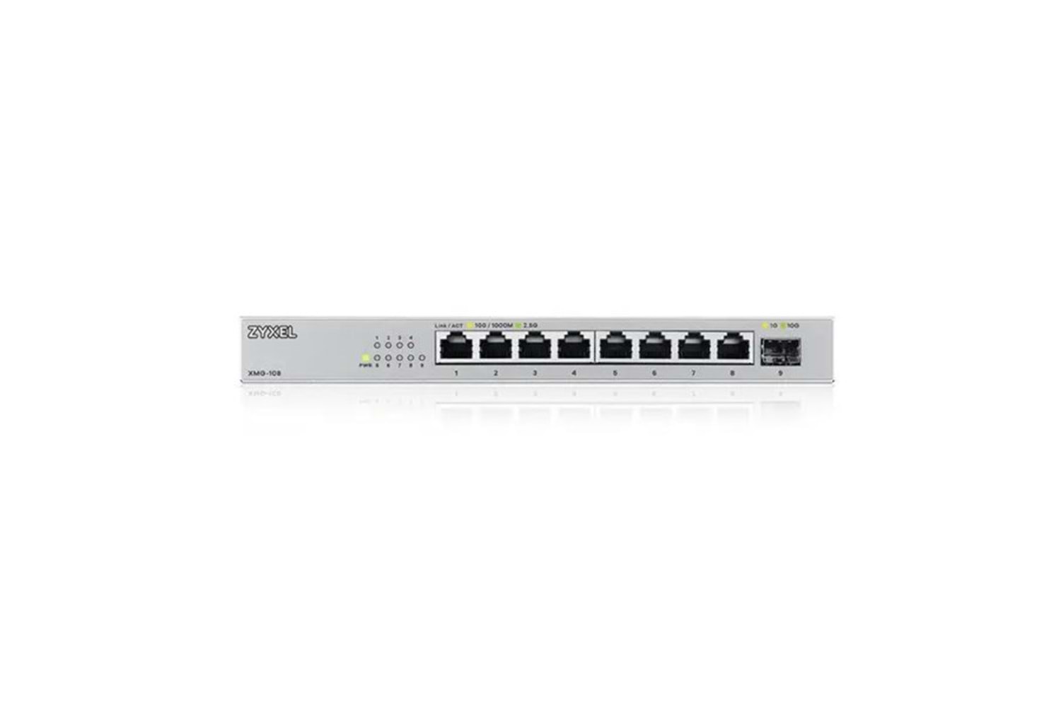 ZYXEL 8port XMG-108 2.5 Gigabit-1-SFP 10GbE Yönetilemez Switch Metal