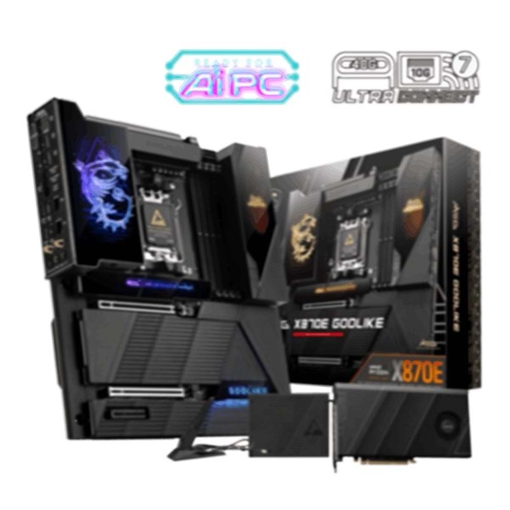 MSI MEG X870E GODLIKE WIFI-7 DDR5 HDMI DP PCIe 16X v5.0 AM5 ATX