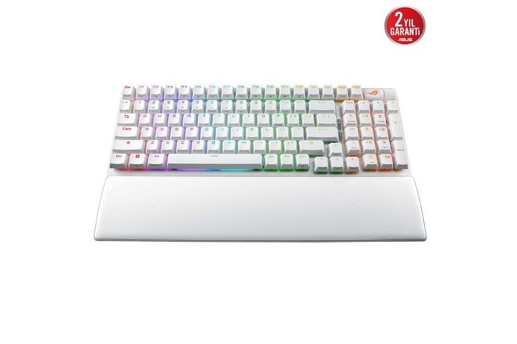 ASUS ROG STRIX SCOPE II 96 NX SNOW KABLOSUZ RGB GAMING KLAVYE ENG BEYAZ