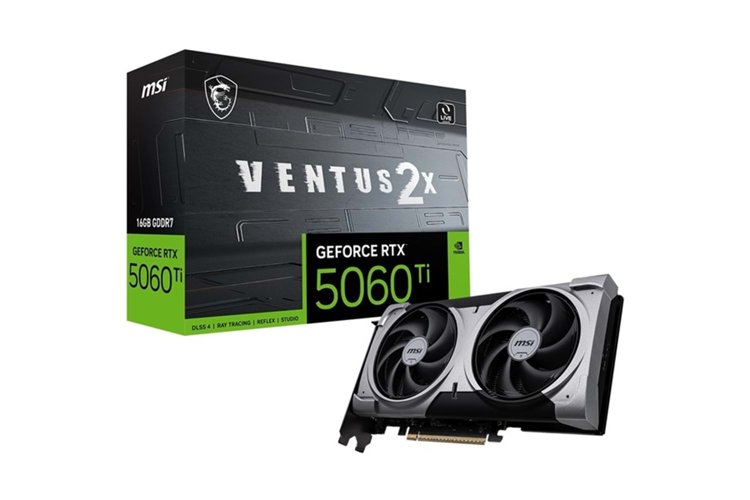 MSI 16GB RTX5060TI VENTUS 2X PLUS GDDR7 128bit HDMI-DP PCIE 5.0
