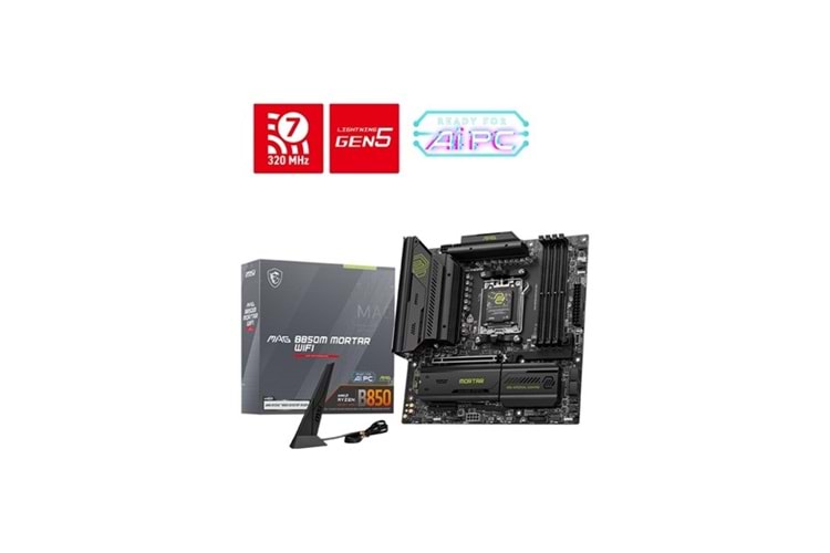 MSI MAG B850M MORTAR WIFI7 DDR5 HDMI-DP PCIE 5.0 AM5 MATX