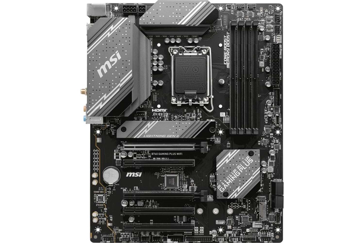 MSI B760 GAMING PLUS WIFI-6E DDR5 HDMI DP PCIE 4.0 1700p ATX