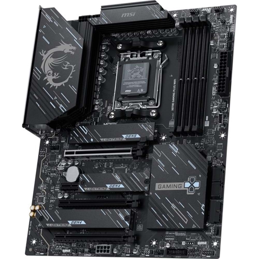 MSI X870E GAMING PLUS WIFI-7 DDR5 8200MHZ(OC) HDMI DP PCIe 16X v5.0 AM5 ATX
