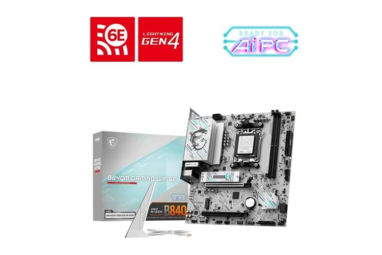 MSI PRO B840M-P WİFİ6E DDR5 HDMI 5 GBPS 2.5G LAN MaTX