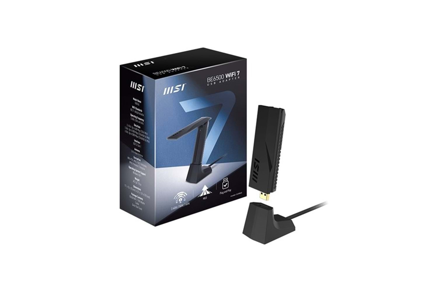MSI BE6500 Wİ-Fİ 7 USB ADAPTÖR