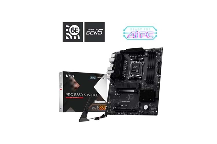 MSI PRO B850-S WIFI6E DDR5 HDMI-DP PCIE 5.0 AM5 ATX 