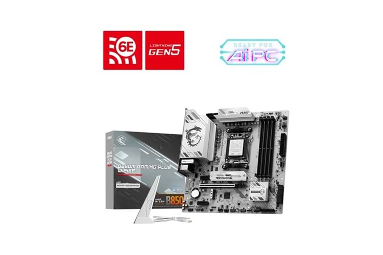 MSI B850M GAMING PLUS WIFI6E DDR5 HDMI-DP PCIE 5.0 AM5 MATX
