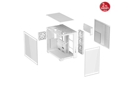 ASUS A32 PLUS PANORAMIK GAMING MID-TOWER PC KASASI BEYAZ