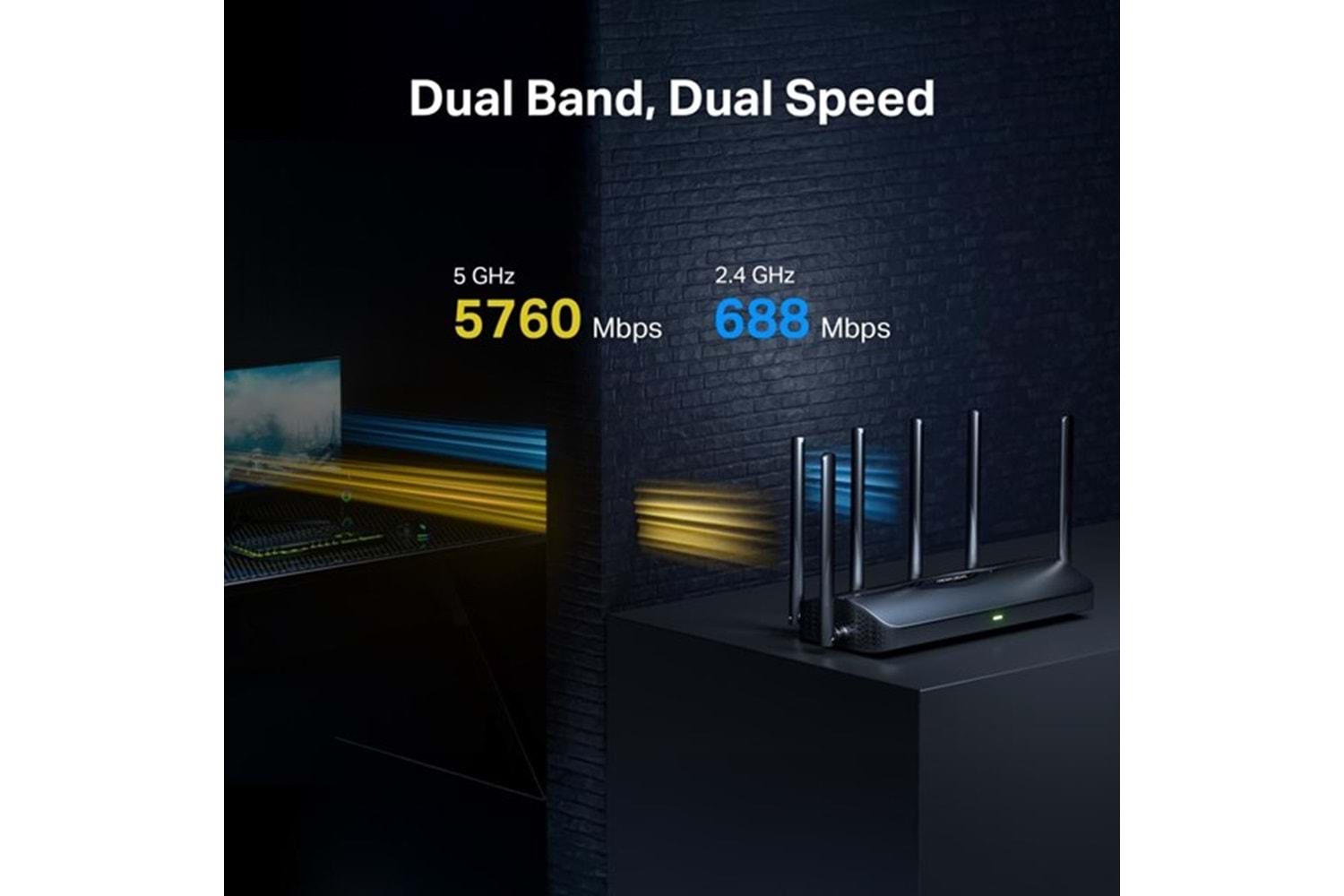 MERCUSYS MR37BE WIFI7 BE6500 DUAL BAND ROUTER