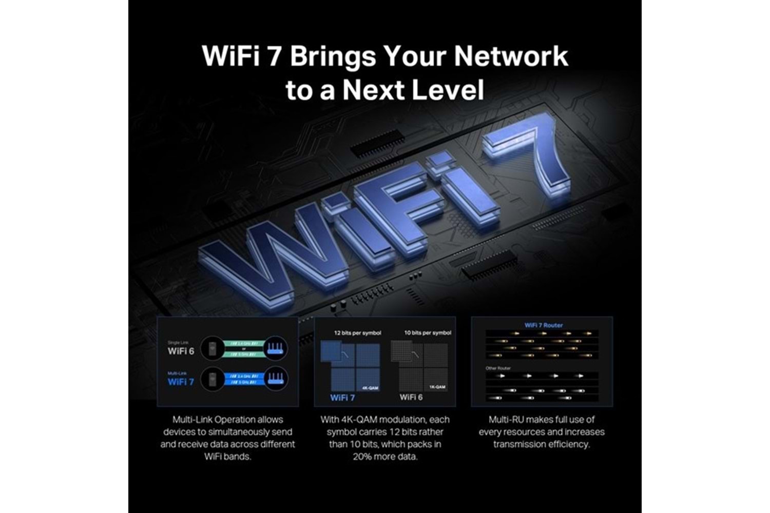 MERCUSYS MR37BE WIFI7 BE6500 DUAL BAND ROUTER