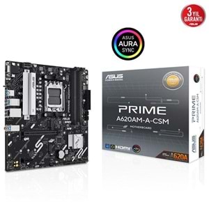 ASUS PRIME A620AM-A CSM DDR5 HDMI-DP PCIE 4.0 AM5 mATX KURUMSAL ANAKART