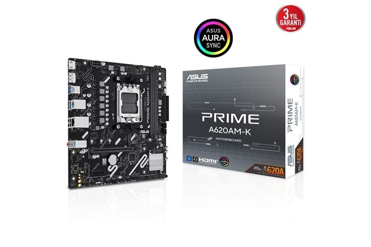 ASUS PRIME A620AM-K DDR5 HDMI-DP PCIE 4.0 AM5 MATX