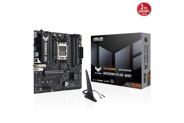 ASUS TUF GAMING A620AM-PLUS WIFI6 DDR5 HDMI-DP PCIE 4.0 AM5 MATX