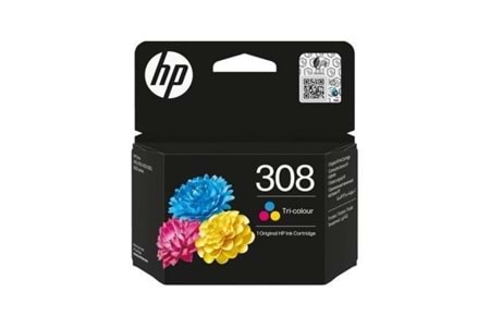 Hp 6L6S6UE (308) Siyah/Renkli Murekkep Kartusu