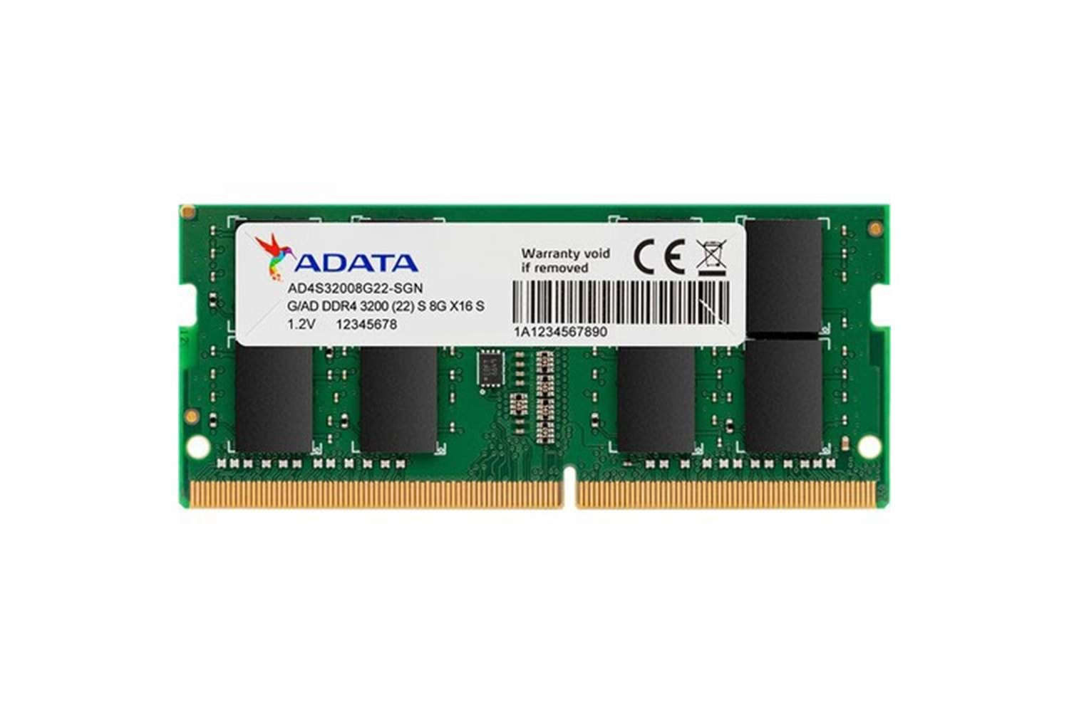  ADATA 32GB DDR4 3200MHZ CL22 NOTEBOOK RAM PREMIER AD4S320032G22-SGN