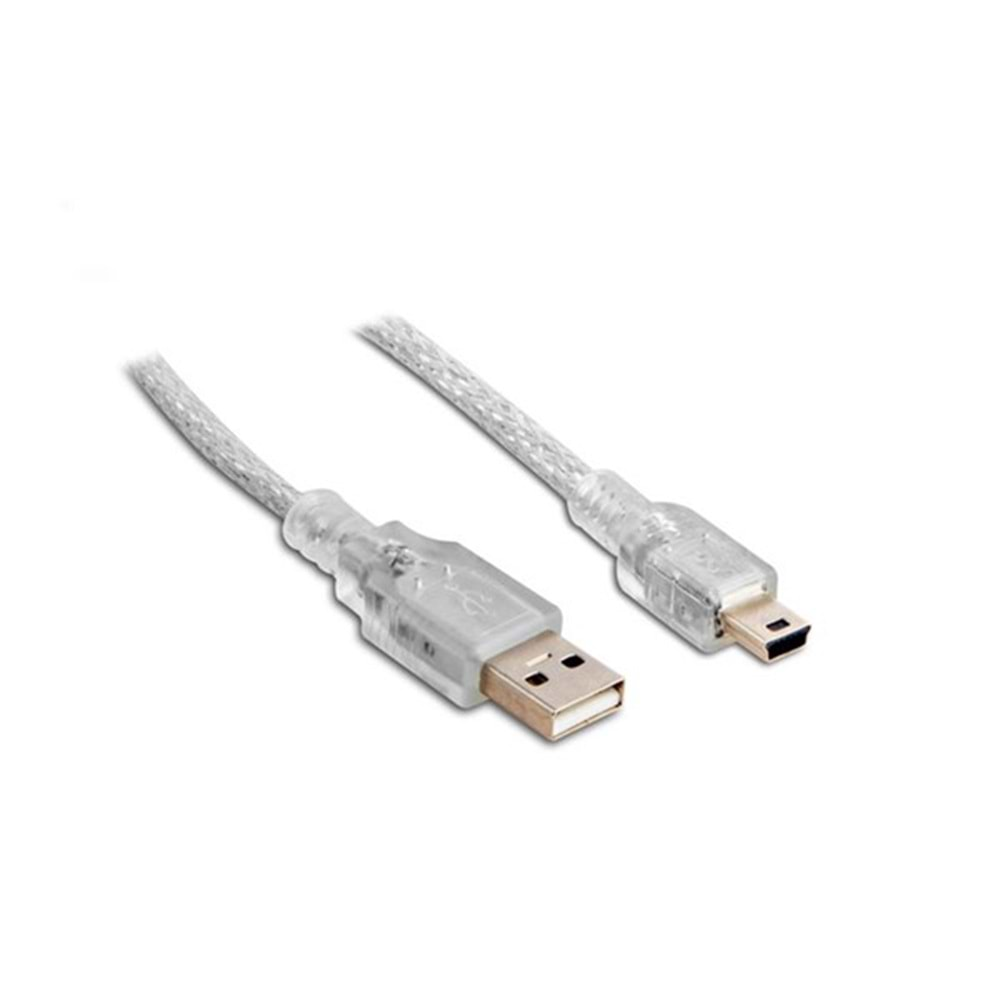 S-link SL-UK55 Usb2.0 5m Şeffaf Usb AM/Mini 5pin Kablo