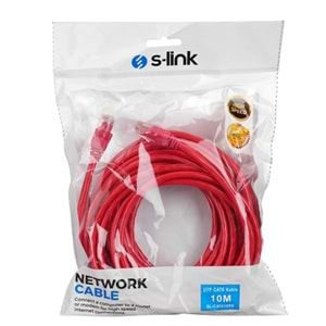 S-link SL-CAT610RE 10m Kırmızı CAT6 Patch Kablo