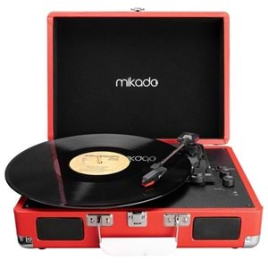 Mikado Nostalgia MN-P317 Kırmızı Pikap+Rca+Bluetooth Destekli Müzik Kutusu