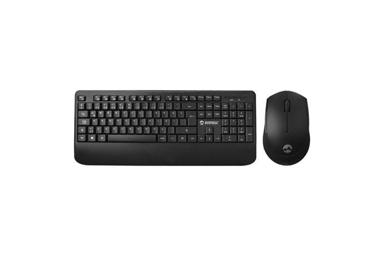 Everest KM-6176 OFFICAL Siyah Kablosuz Combo Q Multimedia Klavye + Mouse Set
