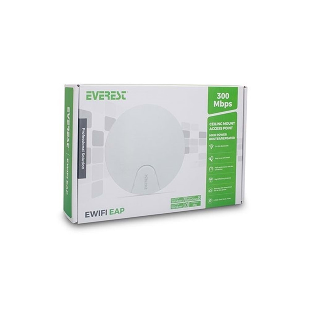 Everest EWIFI EAP N300 2.4GhzTavan Kablosuz Router Acces Point