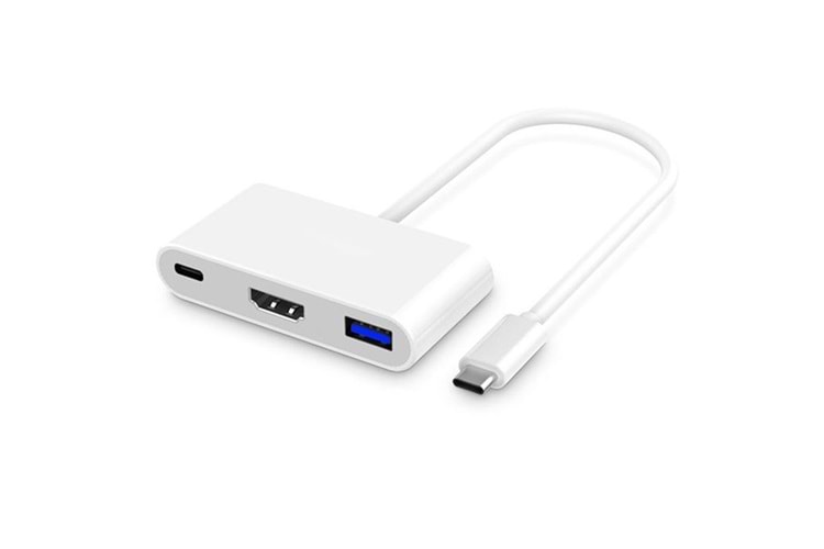 HYTECH HY-USBC20 Type-C-HDMI-USB 3.0 METAL GÖRÜNTÜ ADAPTÖRÜ