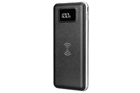S-link IP-G10W 10000mAh LCD Göstergeli Kablosuz Powerbank Siyah Taşınabilir Pil Şarj Cihazı