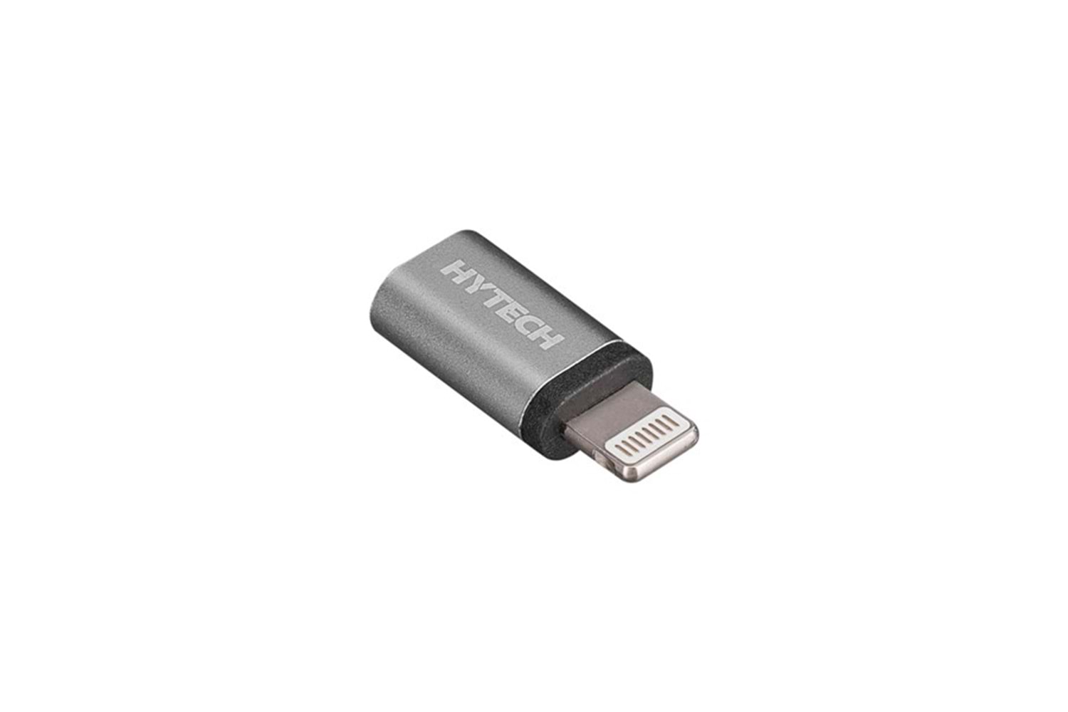 Hytech HY-XO25 Gümüş MicroUSB 5pin F to Lightning M Metal Gövdeli Çevirici