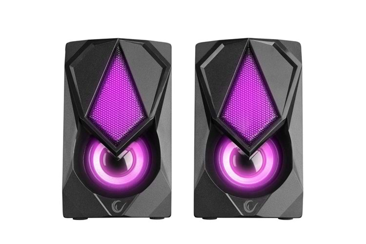 RAMPAGE RMS-G19 2.0 5 Watt LED Işıklı Siyah Multimedia Speaker