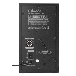 Mikado MD-221BT 2+1 40W Siyah Multimedya FM/BT/SD/USB Speaker Hoparlör