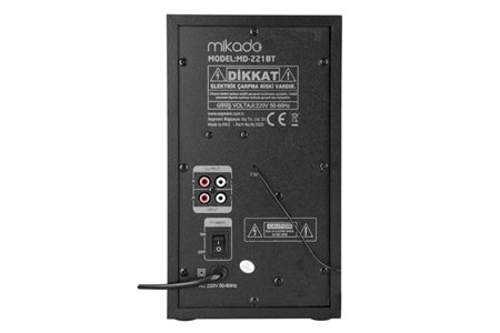 Mikado MD-221BT 2+1 40W Siyah Multimedya FM/BT/SD/USB Speaker Hoparlör