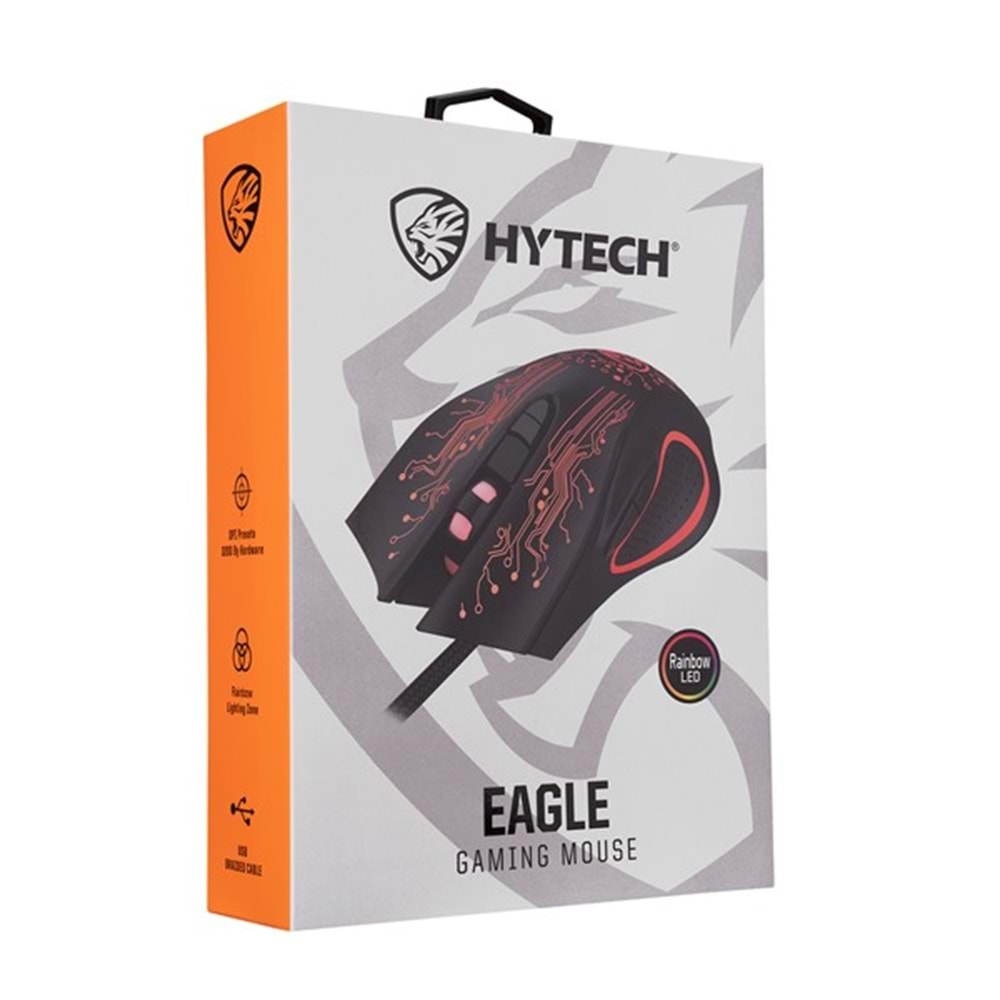 Hytech HY-X8 Eagle Siyah 320dpi Gaming Oyuncu Mouse