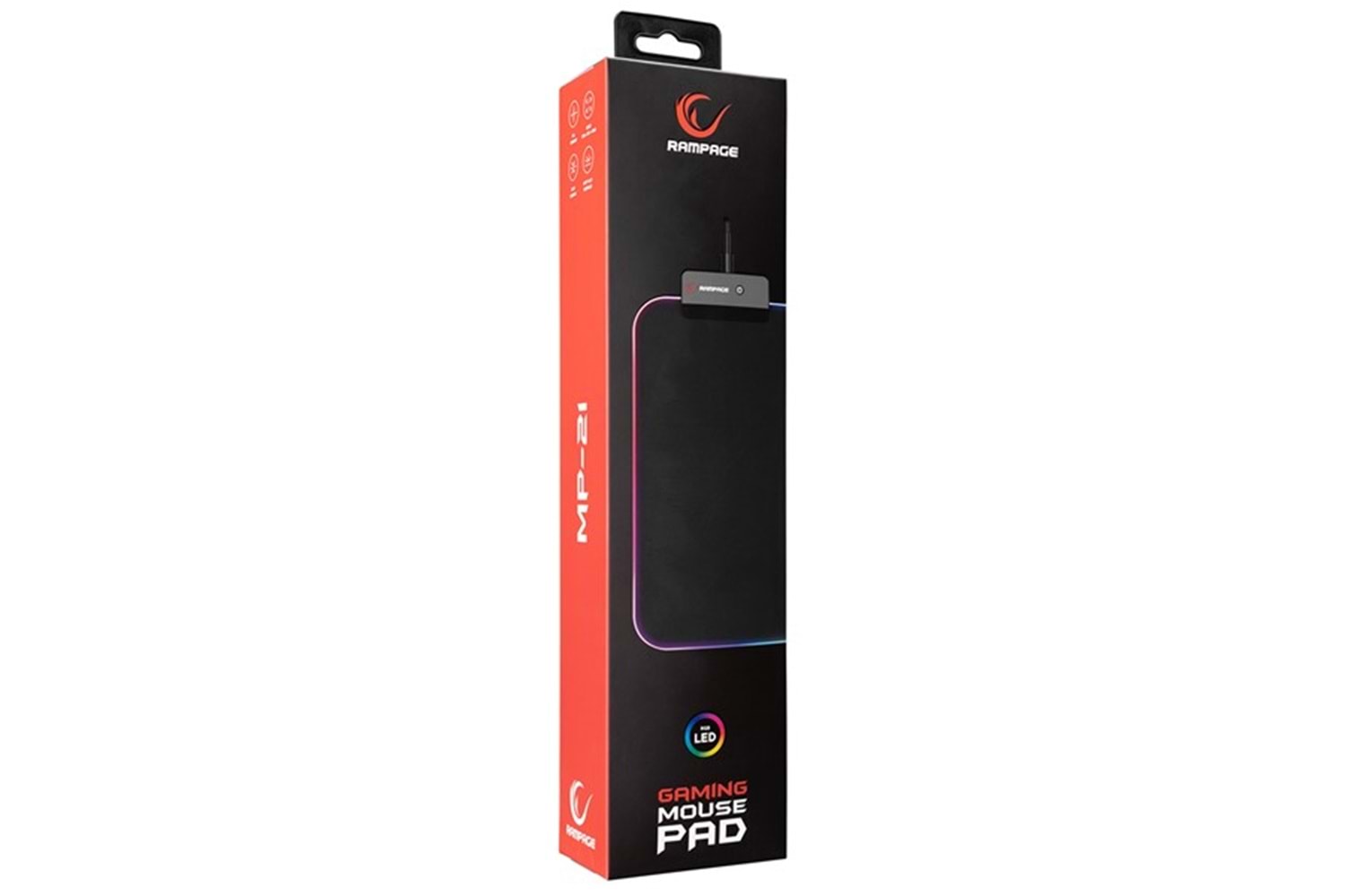 Rampage MP-21 Siyah 252*328*3mm RGB Ledli Gaming Mouse Pad