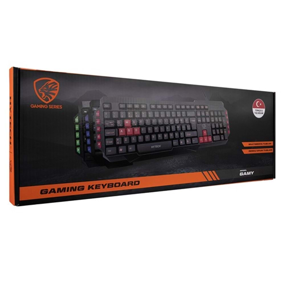 Hytech HYK-46 GAMY Siyah USB Yeşil Tuşlu Q Gaming Oyuncu Klavyesi